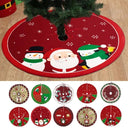 Charming Elk And Santa Christmas Tree Skirt 62cm Decor