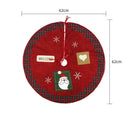 Charming Elk And Santa Christmas Tree Skirt 62cm Decor