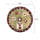 Charming Elk And Santa Christmas Tree Skirt 62cm Decor
