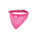 Pet Dog Bandana Collar With Leather Accessories Cute Design