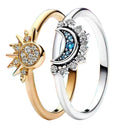 Moon Sun Ring for Women, Celestial Glow