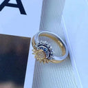 Moon Sun Ring for Women, Celestial Glow