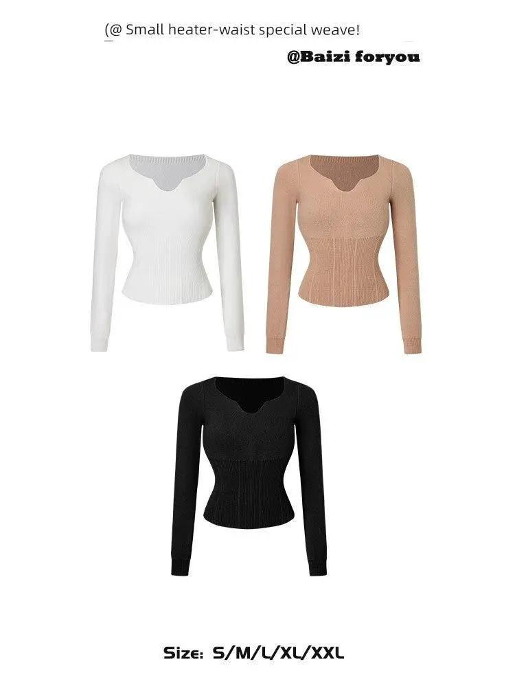 Autumn Chic Korean Sweater Cozy Fleece Lined Thermal Wear