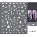 Metallic 3D Nail Art Decals Silver And Gold Palette Set
