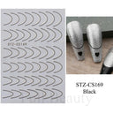 Metallic 3D Nail Art Decals Silver And Gold Palette Set