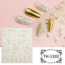 Metallic 3D Nail Art Decals Silver And Gold Palette Set