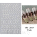 Metallic 3D Nail Art Decals Silver And Gold Palette Set