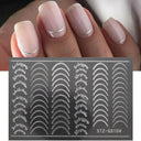 Metallic 3D Nail Art Decals Silver And Gold Palette Set