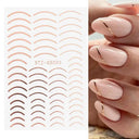 Metallic 3D Nail Art Decals Silver And Gold Palette Set