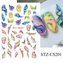 Metallic 3D Nail Art Decals Silver And Gold Palette Set