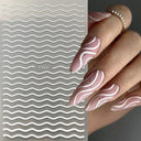 Metallic 3D Nail Art Decals Silver And Gold Palette Set