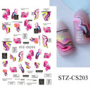 Metallic 3D Nail Art Decals Silver And Gold Palette Set