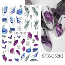 Metallic 3D Nail Art Decals Silver And Gold Palette Set