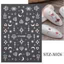 Metallic 3D Nail Art Decals Silver And Gold Palette Set