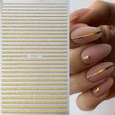 Metallic 3D Nail Art Decals Silver And Gold Palette Set
