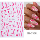 Metallic 3D Nail Art Decals Silver And Gold Palette Set