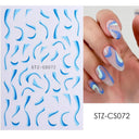 Metallic 3D Nail Art Decals Silver And Gold Palette Set