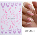 Metallic 3D Nail Art Decals Silver And Gold Palette Set