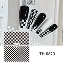 Metallic 3D Nail Art Decals Silver And Gold Palette Set