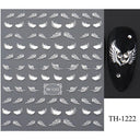 Metallic 3D Nail Art Decals Silver And Gold Palette Set