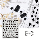 Metallic 3D Nail Art Decals Silver And Gold Palette Set