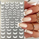 Metallic 3D Nail Art Decals Silver And Gold Palette Set