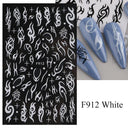 Metallic 3D Nail Art Decals Silver And Gold Palette Set