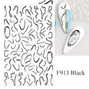 Metallic 3D Nail Art Decals Silver And Gold Palette Set