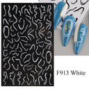 Metallic 3D Nail Art Decals Silver And Gold Palette Set