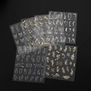 Metallic 3D Nail Art Decals Silver And Gold Palette Set