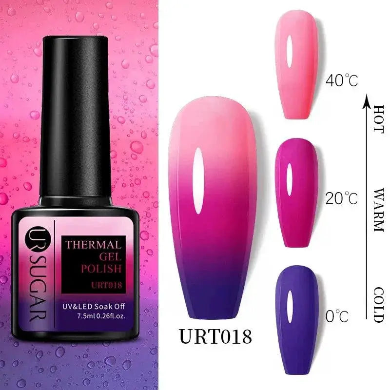 Thermal Gel Polish Set Color Changing Nail Shine Kit