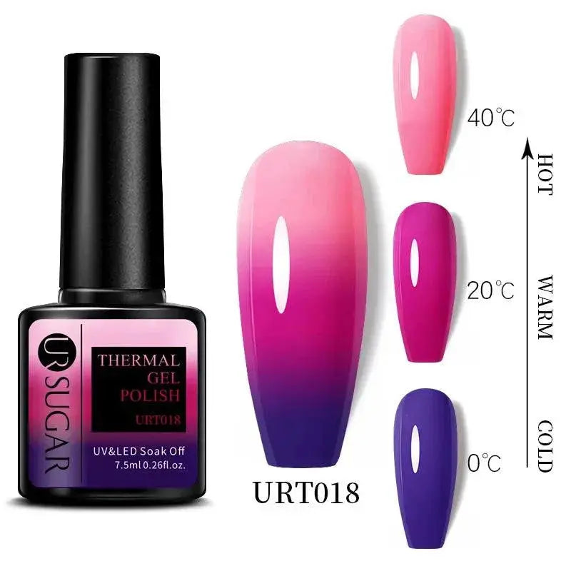 Thermal Gel Polish Set Color Changing Nail Shine Kit