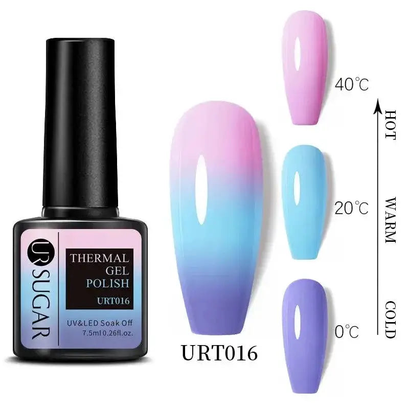 Thermal Gel Polish Set Color Changing Nail Shine Kit