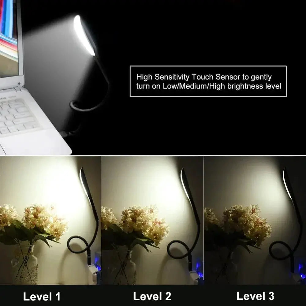 Mini LED Desk Lamp Portable Dimmable Light For Laptop