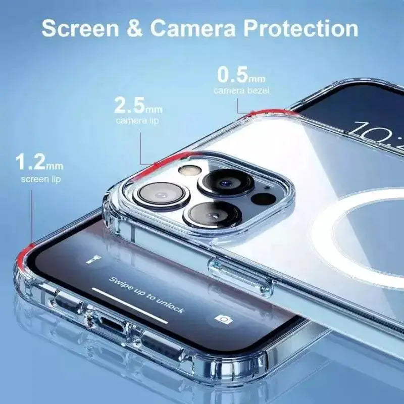 Clear Acrylic Magnetic IPhone Case MagSafe Wireless Charging