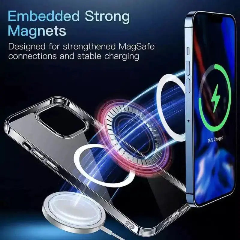 Clear Acrylic Magnetic IPhone Case MagSafe Wireless Charging