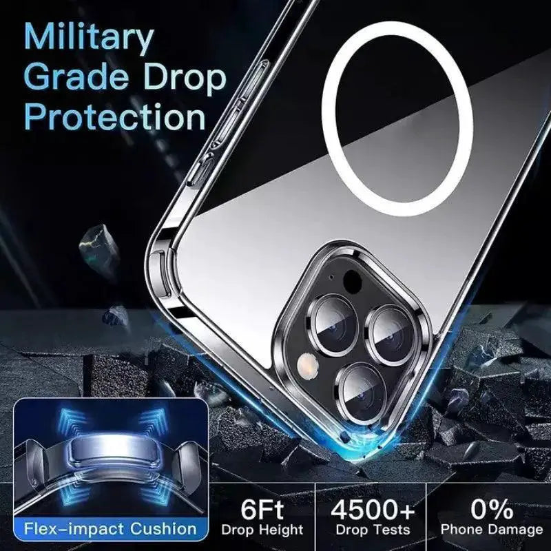 Clear Acrylic Magnetic IPhone Case MagSafe Wireless Charging