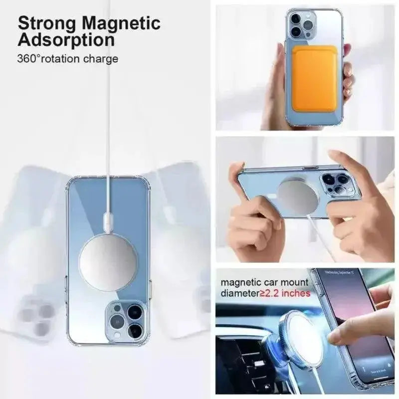 Clear Acrylic Magnetic IPhone Case MagSafe Wireless Charging