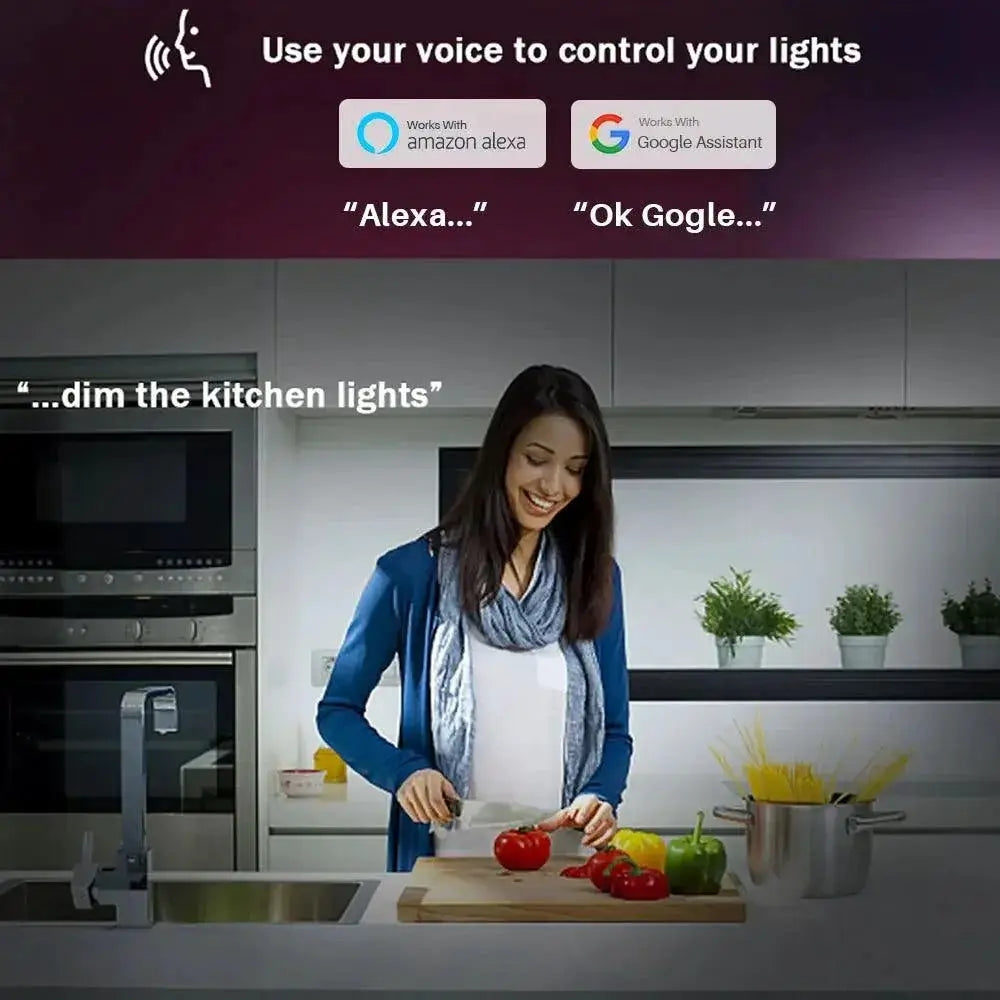 Smart LED Light Bulb Colorful Dimmable App Voice Control