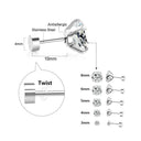 Stainless Steel Crystal Stud Earrings Unisex Jewelry