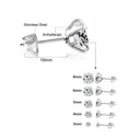 Stainless Steel Crystal Stud Earrings Unisex Jewelry