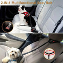 Dog Safety Belt Set Elastic Bungee Reflective Design