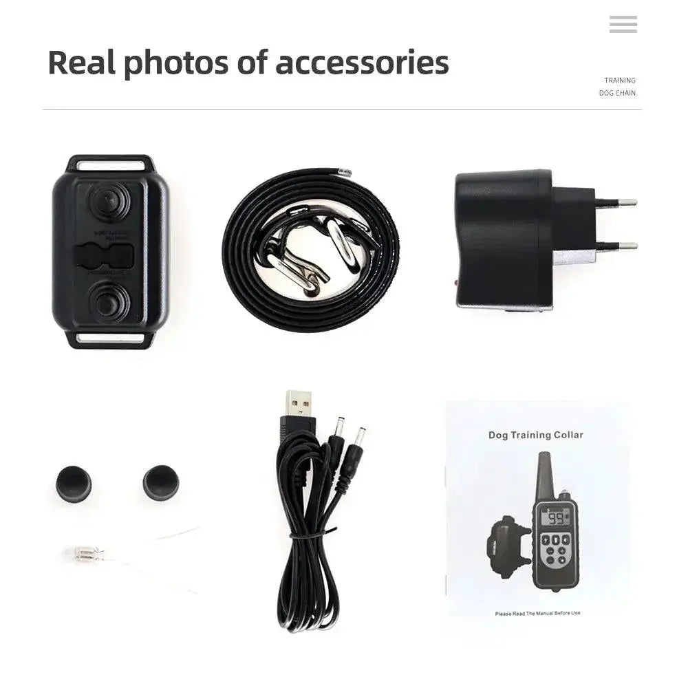 Rechargeable Dog Training Collar With Remote Shock Vibration