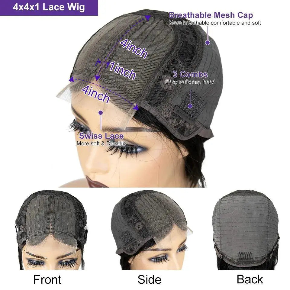 Premium Brazilian Human Hair Straight Lace Front Wig