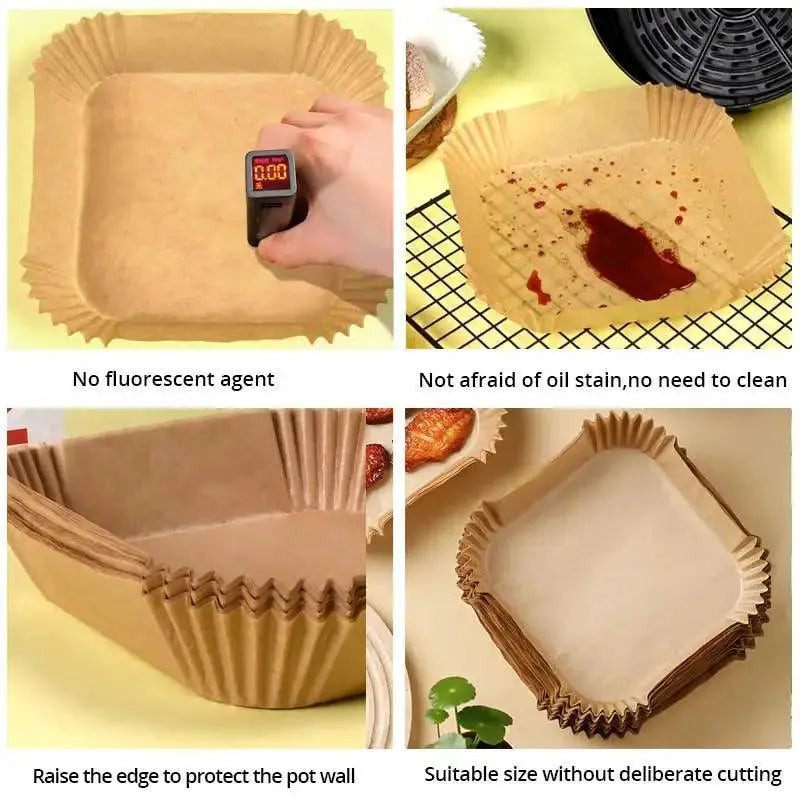 Air Fryer Parchments Grease Free Eco Friendly Heat Resistant
