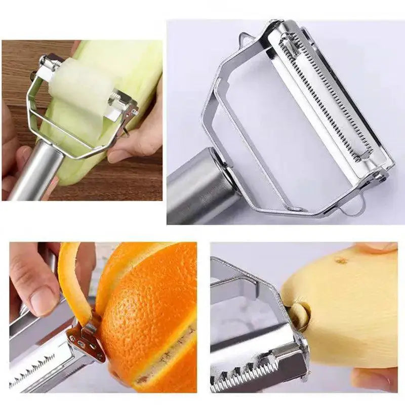 Effortless Stainless Steel Peeler With Double Blade