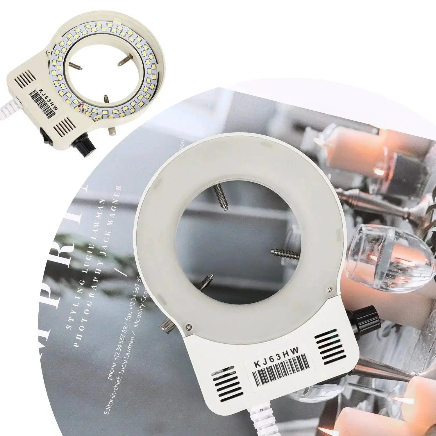 Adjustable LED Ring Light for Microscopy and Photography