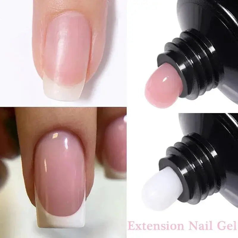 Glowing White Gel Nail Extension Kit For Beautiful Nails
