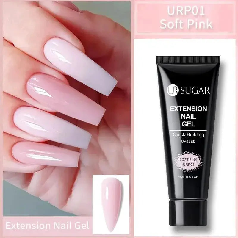 Glowing White Gel Nail Extension Kit For Beautiful Nails