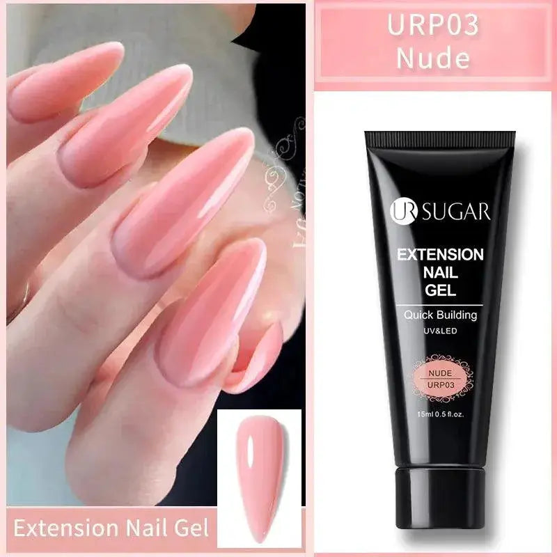 Glowing White Gel Nail Extension Kit For Beautiful Nails
